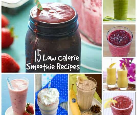 Favorite Low Calorie Smoothie Recipes Collage