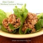 Slow Cooker Asian Chicken Lettuce Wraps yellow plate