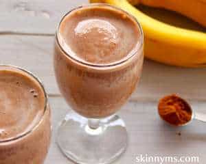 Low Fat Chocolate Peanut Butter Protein Smoothie