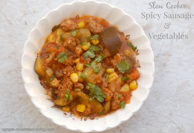 Slow Cooker Sausage and Vegetables - 3 WW Freestyle SmartPoints