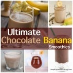 Chocolate Banana Smoothies Collage