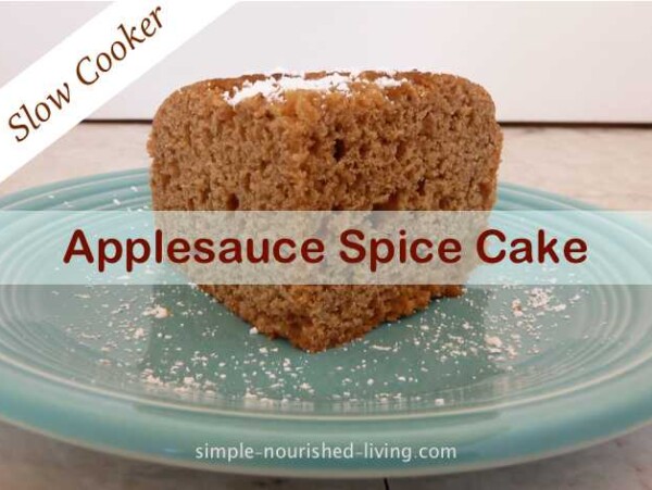 Slow Cooker Applesauce Spice Cake