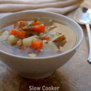 slow cooker leftover ham bone soup