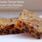 Slow Cooker Peanut Butter Chocolate Chip Blondies