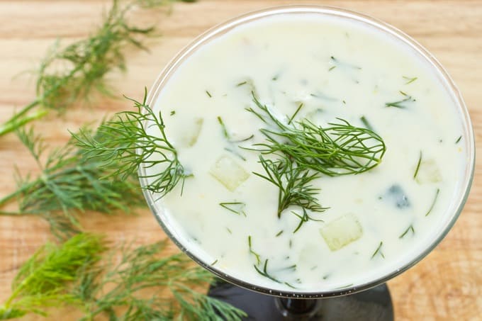 Chilled Tzatziki Soup with Cucumber