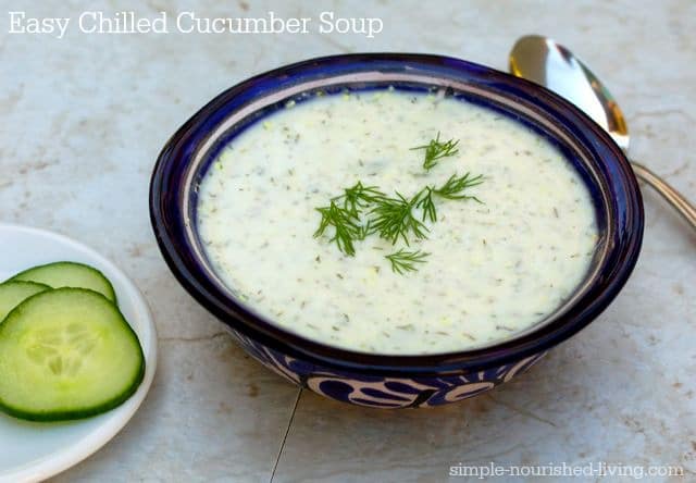 4 ingredient easy chilled cucumber soup recipe