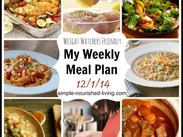 weight watchers weekly meal plan