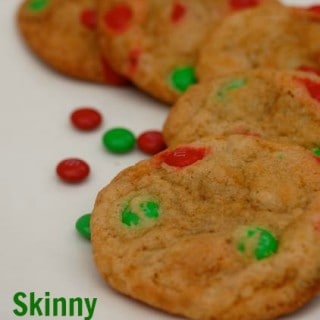 skinny holiday m&m cookies