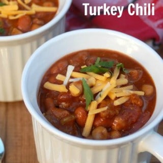 Weight Watchers Friendly Slow Cooker 3-Bean Turkey Chilii