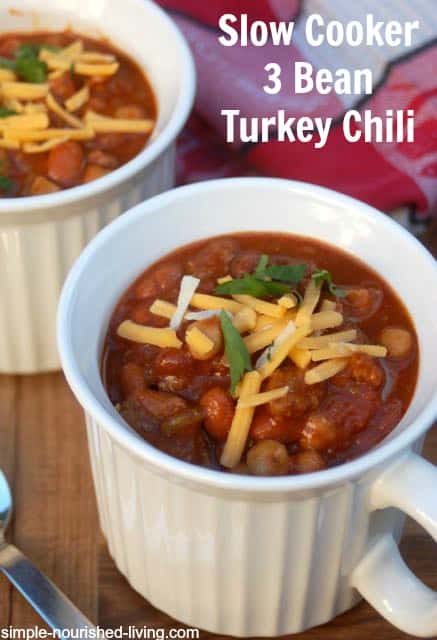 slow cooker 3 bean turkey chilii