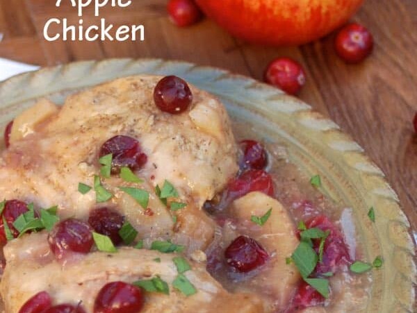 Slow Cooker Cranberry Apple Chicken - 4 Weight Watchers SmartPoints