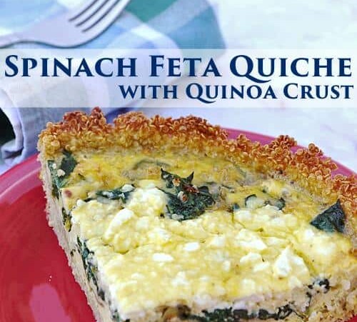 Weight Watchers Mother's Day brunch recipes - Spinach Feta Quiche with Quinoa Crust
