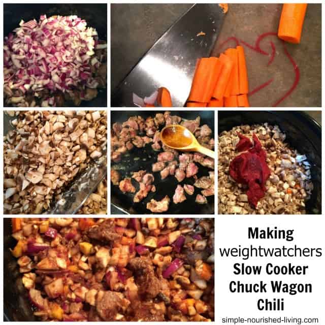 Making Weight Watchers Chuck Wagon Chili for the Crock Pot