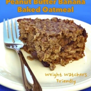 Slow Cooker Peanut Butter Banana Baked Oatmeal