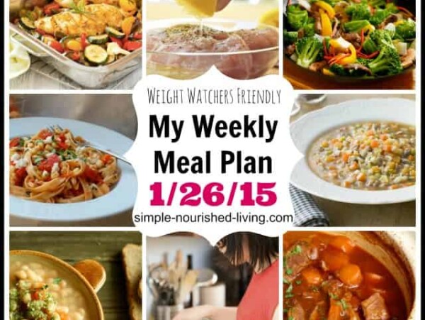 my weekly weight watchers meal plan weight loss
