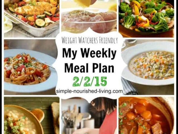 Weight Watchers Weekly Mean Plan Menu Ideas 2-2-15