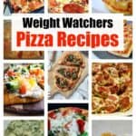 Photo collage of various pizzas with Text Box: Weight Watchers Pizza Recipes