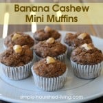 Mini Banana Cashew Muffins