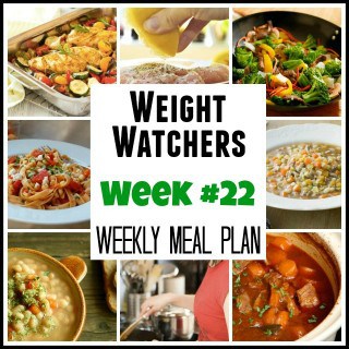 Weight Watchers Weekly Meal Plan 22