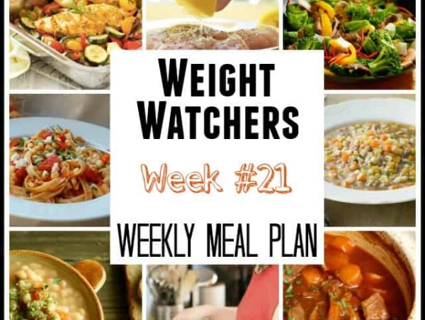 Weight Watchers Weekly Meal Plan Week 21