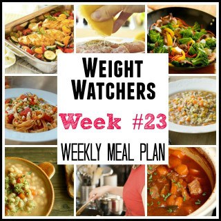 Weight Watchers Weekly Meal Plan 23