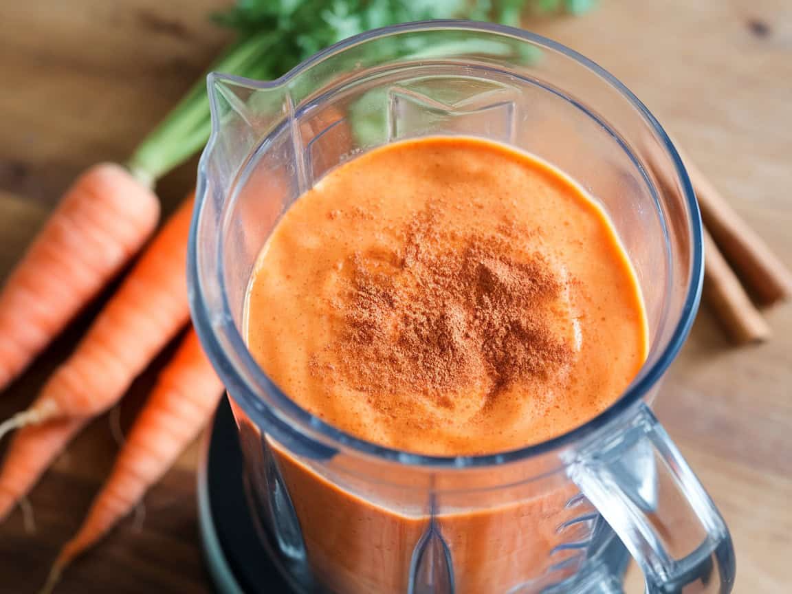 carrot cake smoothie in blender