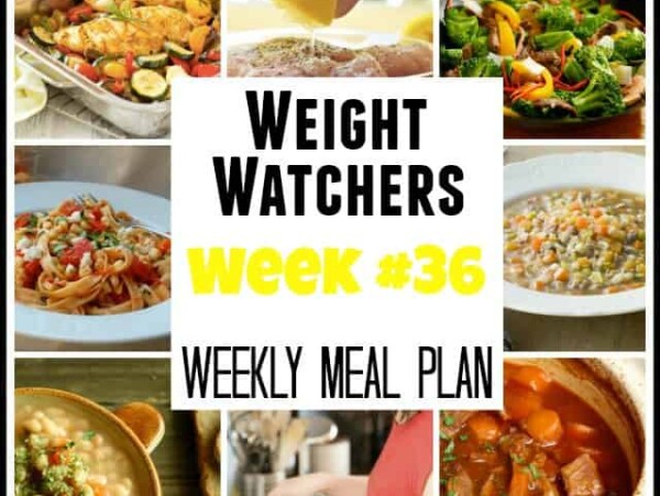 Weight Watchers Weekly Meal Plan Week 36
