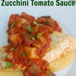 Weight Watchers Chicken and Polenta with Zucchini Tomato Sauce