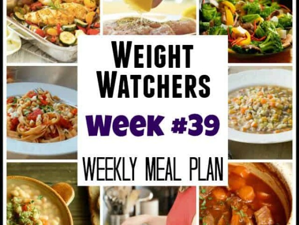 Weight Watchers Weekly Meal Plan Week 39