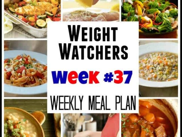 Weight Watchers Weekly Meal Plan 37
