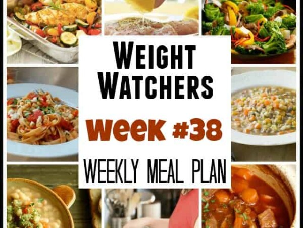 Weight Watchers Weekly Meal Plan Week 38