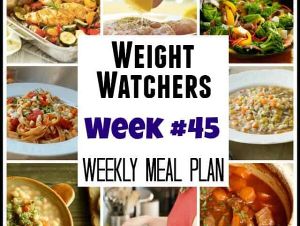 Weight Watchers Weekly Meal Plan Week #45