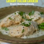 Weight Watchers 3-Ingredient Slow Cooker Creamy Italian Chicken