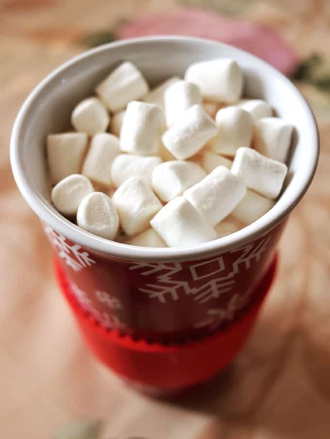 Mini Marshmallows in a red cup