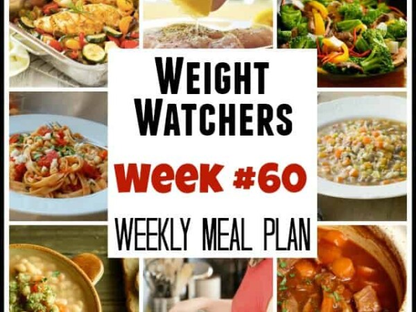 Weight Watchers Weekly Meal Plan 60 with SmartPoints
