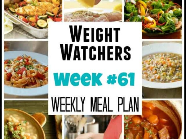 Weight Watchers Weekly Meal Plan 61 with SmartPoints