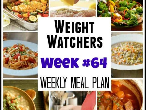 Weight Watchers Weekly Meal Plan Menu with SmartPoints