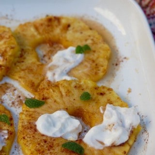 Weight Watchers Broiled Pineapple with Candied Ginger Cream 1 SmartPoint