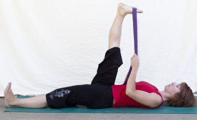 Reclining Hamstring Stretch with Strap