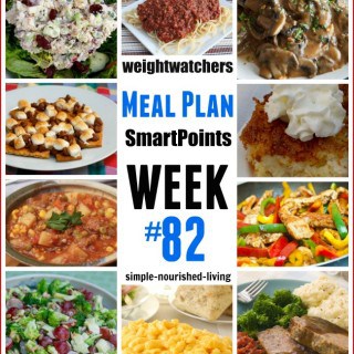 Weight Watchers SmartPoints Weekly Dinner Meal Plan