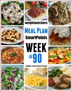 WW Dinner Menu Meal Plan with WW Freestyle Smartpoints