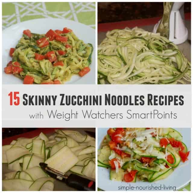 skinny zucchini noodles recipes weight watchers smart points plus