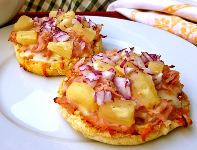 English Muffin Hawaiian Pizza