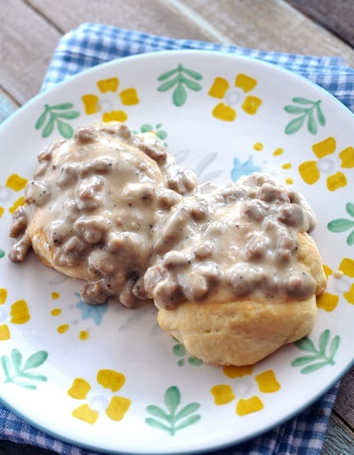 Weight Watchers Biscuits & Gravy from Recipe-Diaries.com