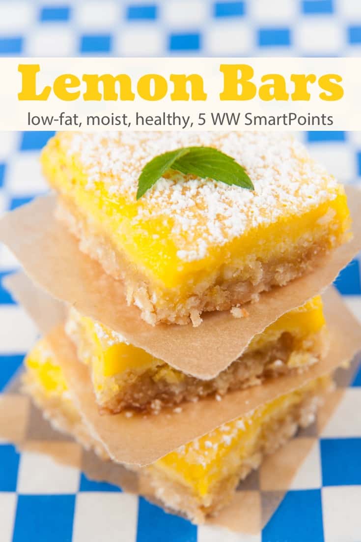 Weight Watchers Low Fat Lemon Bars Recipe | Simple Nourished Living