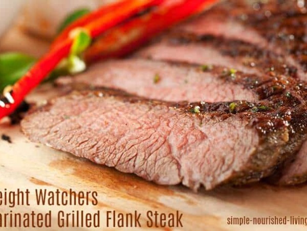 weight watchers marinated grilled flank steak onions