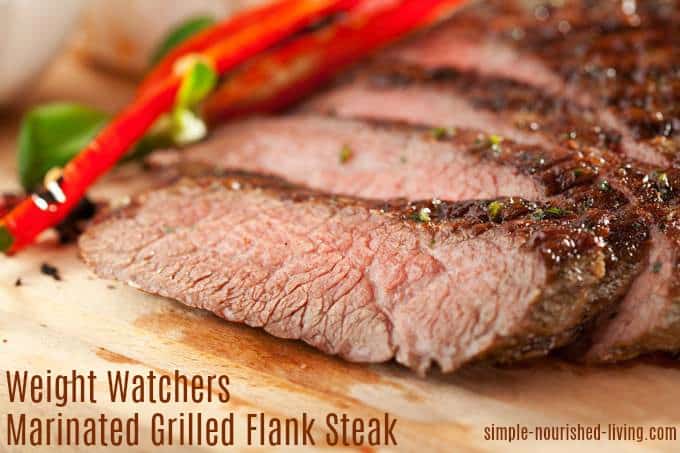 weight watchers marinated grilled flank steak onions
