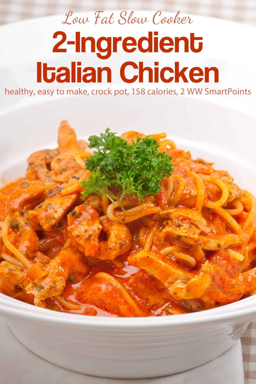 Easy 2-Ingredient Slow Cooker Italian Chicken | Simple Nourished Living