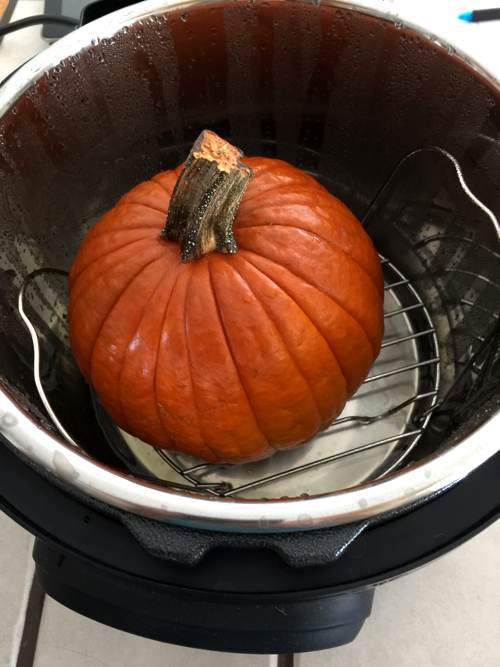 Freshly Cooked Pie Pumpkin inside Instantpot