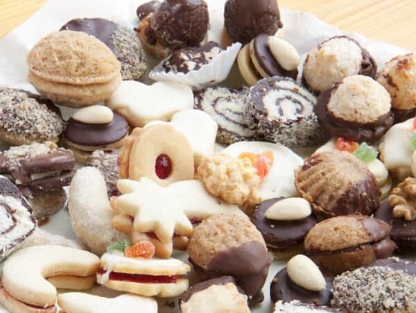 Assortment of homemade Christmas cookies